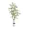 6ft. Artificial Minimalist Jacaranda Tree in White Decorative Planter